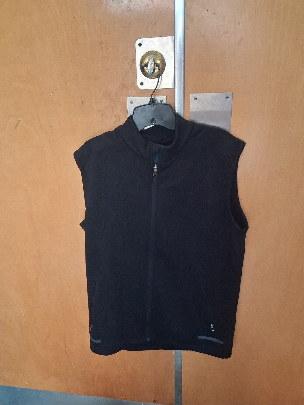 Men's Climaheat Black Sleeveless Zip-Front Jacket Vest Size Small